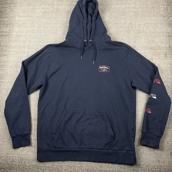 Quiksilver Other - Quiksilver Hoodie Mens XL Blue Pullover Sweatshirt Y2K Skate Vintage Grunge